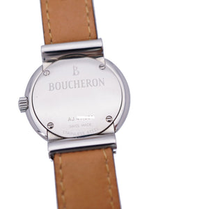 ブシュロン リフレ クオーツ 腕時計 SS/レザー シェルホワイト 0004【中古】Boucheron レディース
