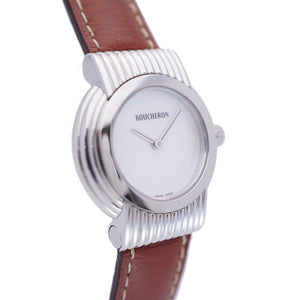 ブシュロン リフレ クオーツ 腕時計 SS/レザー シェルホワイト 0004【中古】Boucheron レディース