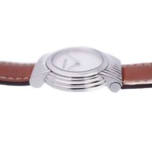 ブシュロン リフレ クオーツ 腕時計 SS/レザー シェルホワイト 0004【中古】Boucheron レディース