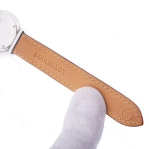 ブシュロン リフレ クオーツ 腕時計 SS/レザー シェルホワイト 0004【中古】Boucheron レディース