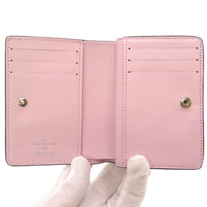 新品同様 ルイ ヴィトン モノグラム マヒナ ポルトフォイユ クレア ローズジャスミン M80629 二つ折り財布 LV 0036 【中古】 LOUIS VUITTON