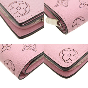 新品同様 ルイ ヴィトン モノグラム マヒナ ポルトフォイユ クレア ローズジャスミン M80629 二つ折り財布 LV 0036 【中古】 LOUIS VUITTON