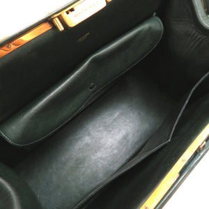 美品 エルメス ドクターズバッグ ボックスカーフ ヴェール ハンドバッグ バッグ 緑 0038 【中古】 HERMES メンズ