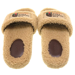 未使用 グッチ × ノースフェイス 0サンダル 679 948 サンダル ムートン/ボア ベージュ 0058 【中古】 GUCCI × THE NORTH FACE