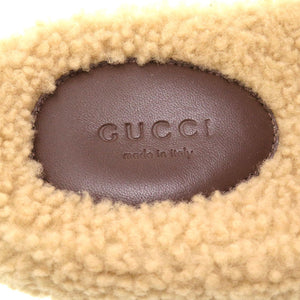 未使用 グッチ × ノースフェイス 0サンダル 679 948 サンダル ムートン/ボア ベージュ 0058 【中古】 GUCCI × THE NORTH FACE