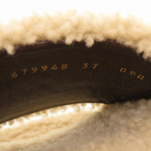 未使用 グッチ × ノースフェイス 0サンダル 679 948 サンダル ムートン/ボア ベージュ 0058 【中古】 GUCCI × THE NORTH FACE