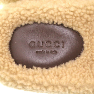 未使用 グッチ × ノースフェイス 0サンダル 679 948 サンダル ムートン/ボア ベージュ 0059 【中古】 GUCCI × THE NORTH FACE