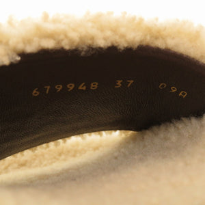 未使用 グッチ × ノースフェイス 0サンダル 679 948 サンダル ムートン/ボア ベージュ 0059 【中古】 GUCCI × THE NORTH FACE