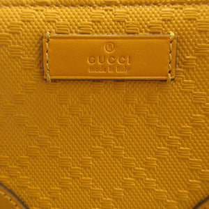 美品 グッチ ティアマンテ 354495 レザー イエロー 黄 コインケース カードケース 0069【中古】GUCCI