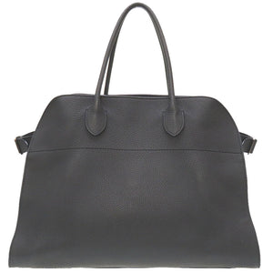 ザ ロウ マルゴー15 レザー ネイビー MARGAUX ハンドバッグ バッグ 紺 0108 【中古】 THE ROW