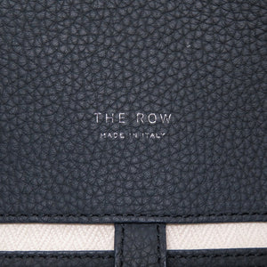 ザ ロウ マルゴー15 レザー ネイビー MARGAUX ハンドバッグ バッグ 紺 0108 【中古】 THE ROW