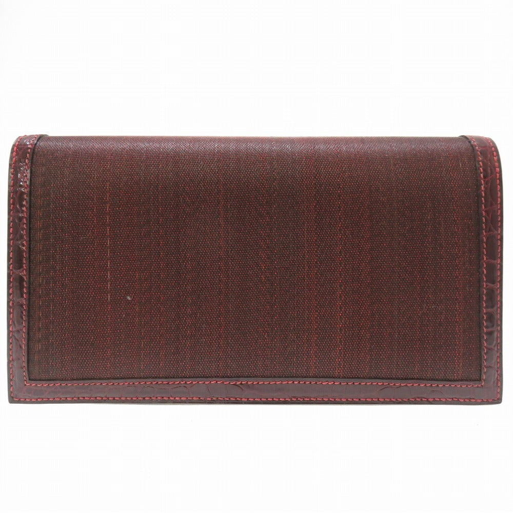 美品 エルメス ポロサス クリノラン ボルドー ゴールド金具 〇N刻印 ヴィンテージ クラッチバッグ バッグ 赤 0116 【中古】 HERMES