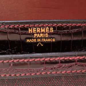 美品 エルメス ポロサス クリノラン ボルドー ゴールド金具 〇N刻印 ヴィンテージ クラッチバッグ バッグ 赤 0116 【中古】 HERMES