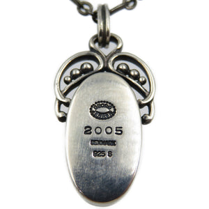 美品 ジョージジェンセン シルバー925 イヤー ペンダント 色石 ネックレス 0130【中古】GEORG JENSEN