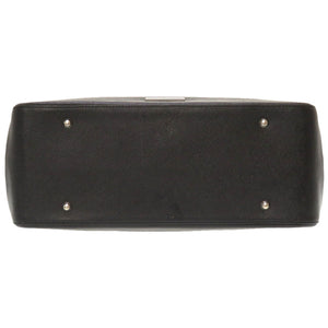 美品 バーバリー チェック レザー ブラック ハンドバッグ バッグ 黒 0158 【中古】 BURBERRY