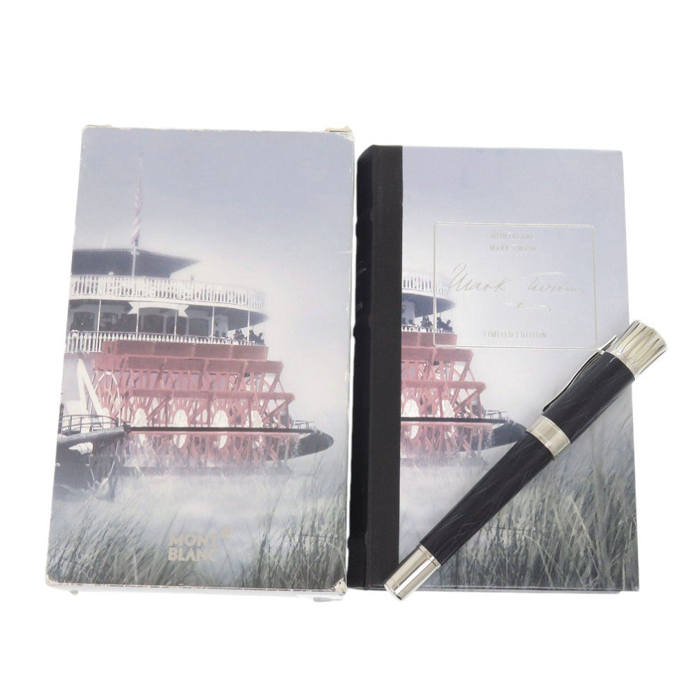 美品 モンブラン ライターズエディション マークトウェイン 万年筆 K18 ネイビー 0171【中古】MONTBLANC