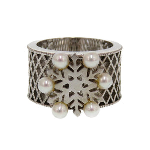 美品 ペルリータ 結晶 パール シルバー925 13号 リング 指輪 アクセサリー 0173 【中古】 Perlita