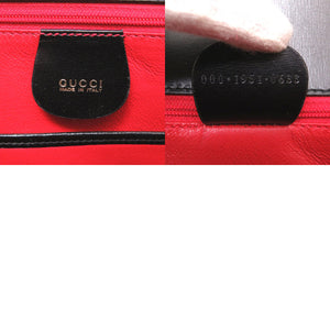 美品 グッチ レザー ブラック ゴールド金具 000 1951 0633 2WAY ハンドバッグ バッグ 黒 0020 【中古】 GUCCI
