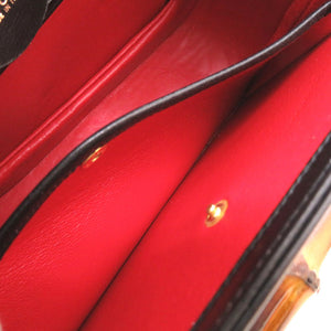 美品 グッチ レザー ブラック ゴールド金具 000 1951 0633 2WAY ハンドバッグ バッグ 黒 0020 【中古】 GUCCI