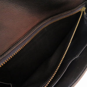 美品 エルメス エトリベルト ボックスカーフ ブラック ゴールド金具 〇Q刻印 ヴィンテージ クラッチバッグ バッグ 黒 0023 【中古】 HERMES