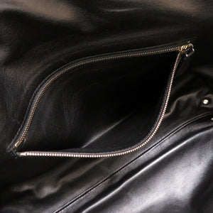 美品 ザ ロウ ダンテ クラッチ XL レザー ブラック クラッチバッグ バッグ 黒 0031 【中古】 THE ROW