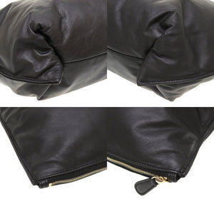 美品 ザ ロウ ダンテ クラッチ XL レザー ブラック クラッチバッグ バッグ 黒 0031 【中古】 THE ROW