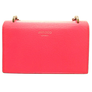 美品 ジミーチュウ フロリア スタースタッズ レザー ピンク チェーン ショルダーバッグ バッグ 0041 【中古】JIMMY CHOO FLORIA
