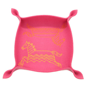 未使用 エルメス エポぺ ヴィドポッシュ GM フェルト ローズフューシャ トレイ 0049【中古】HERMES