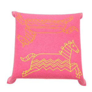 未使用 エルメス エポぺ ヴィドポッシュ GM フェルト ローズフューシャ トレイ 0049【中古】HERMES