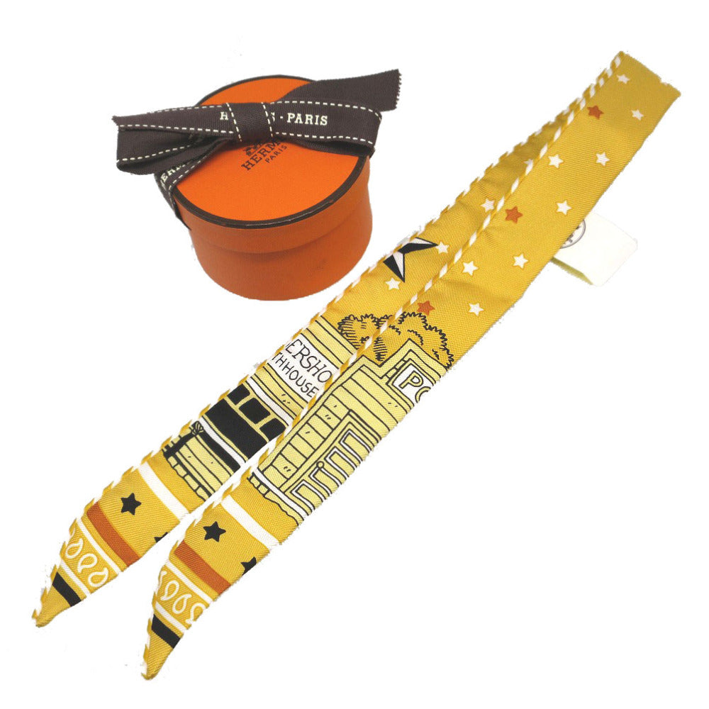 未使用 エルメス ツイリードール キャンディ パリステーション シルク ミール キャメル スカーフ 0090 【中古】 HERMES