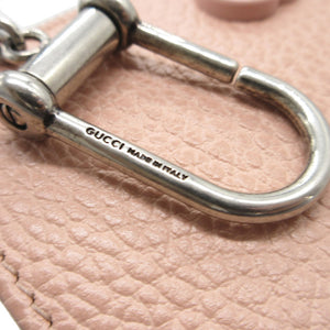 新品同様 グッチ 701070 ダブルG レザー ピンク コインケース 0065【中古】GUCCI