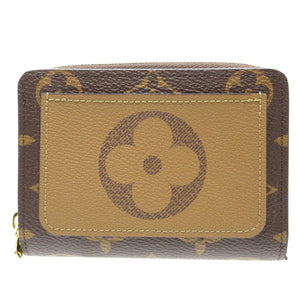 美品 ルイヴィトン モノグラム リバース M81461 ICチップ ポルトフォイユ ルー コンパクトウォレット 財布 0115【中古】LOUIS VUITTON