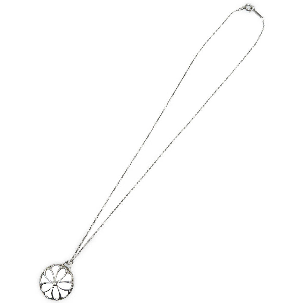 美品 ティファニー フラワー サークル 1Pダイヤモンド シルバー925 ネックレス 0134【中古】TIFFANY&Co.
