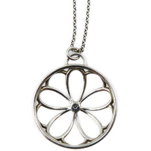 美品 ティファニー フラワー サークル 1Pダイヤモンド シルバー925 ネックレス 0134【中古】TIFFANY&Co.