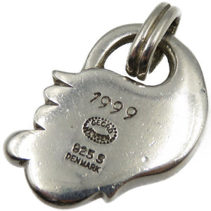 ジョージジェンセン ローズクォーツ シルバー925 イヤーペンダント トップ 0139【中古】GEORG JENSEN