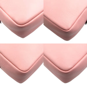 新品同様 ジェイアンドエム デヴィッドソン レザー ゴールド金具 ピンク ショルダーバッグ 0143【中古】J&M DAVIDSON