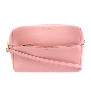 新品同様 ジェイアンドエム デヴィッドソン レザー ゴールド金具 ピンク ショルダーバッグ 0143【中古】J&M DAVIDSON