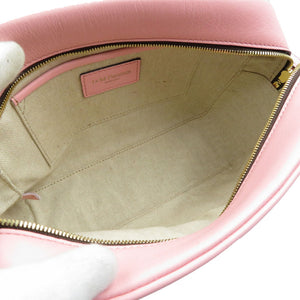 新品同様 ジェイアンドエム デヴィッドソン レザー ゴールド金具 ピンク ショルダーバッグ 0143【中古】J&M DAVIDSON