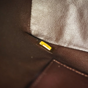 シャネル 復刻トート キャビアスキン ブラウン バッグ 0153【中古】CHANEL