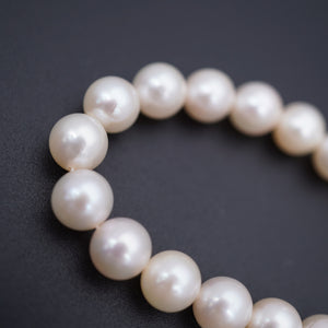美品 本真珠 パール 7ｍｍ ネックレス イヤリング セット アクセサリー 0107【中古】