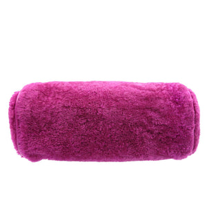 美品 モンクレール フェイクファー シルバー金具 パープル ポーチ 0190【中古】MONCLER