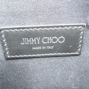 美品 ジミーチュウ スタースタッズ レザー シルバー金具 メタリックグレー ボディバッグ 0208【中古】JIMMY CHOO