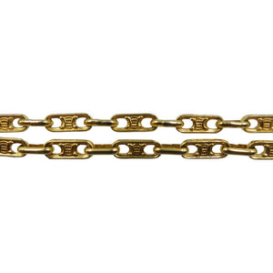 セリーヌ マカダム ロング GP ゴールド ネックレス 0209【中古】CELINE