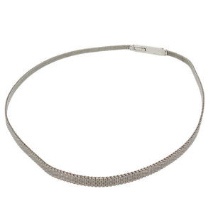 美品 グッチ プレート ベルト メタル シルバー 0218 【中古】 GUCCI レディース