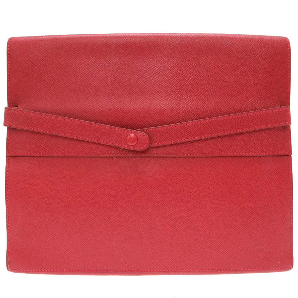 エルメス クシュベル レッド ゴールド金具 〇Z刻印 ヴィンテージ クラッチバッグ バッグ 0225 【中古】 HERMES セカンドカップ