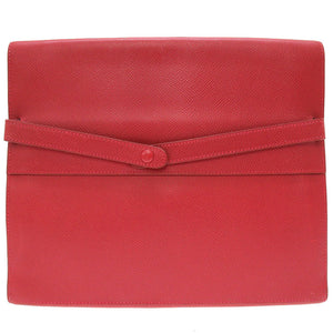 エルメス クシュベル レッド ゴールド金具 〇Z刻印 ヴィンテージ クラッチバッグ バッグ 0225 【中古】 HERMES セカンドカップ