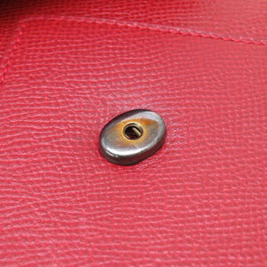 エルメス クシュベル レッド ゴールド金具 〇Z刻印 ヴィンテージ クラッチバッグ バッグ 0225 【中古】 HERMES セカンドカップ