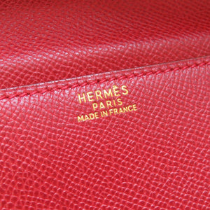 エルメス クシュベル レッド ゴールド金具 〇Z刻印 ヴィンテージ クラッチバッグ バッグ 0225 【中古】 HERMES セカンドカップ