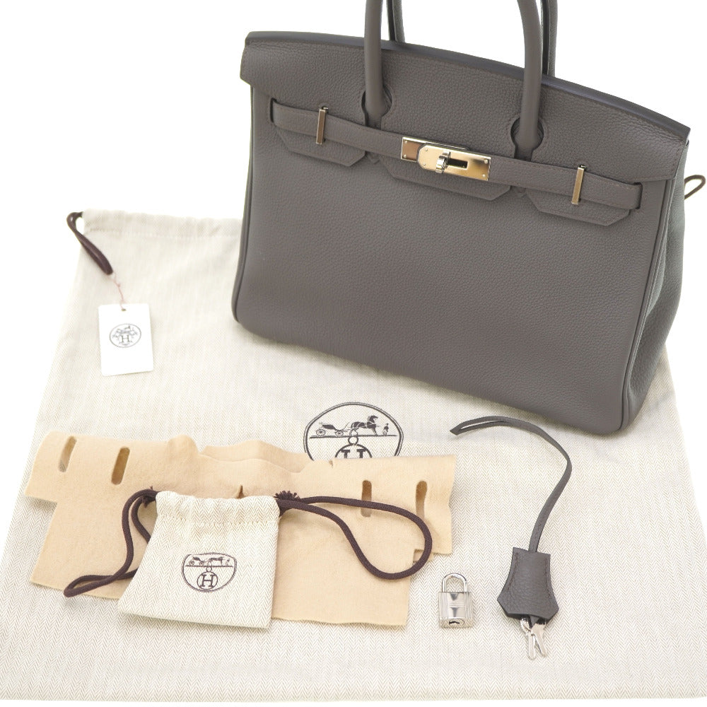 新品同様 エルメス バーキン30 トゴ エタン シルバー金具 C刻印(2018年製) ハンドバッグ 0017 【中古】 HERMES