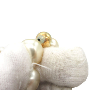 クリスチャンディオール ヴィンテージ フェイクパール メタル ホワイト 白 ゴールド ネックレス 0033【中古】Christian Dior